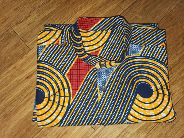 Tayo Shirt – Nile Blue Swirl Print