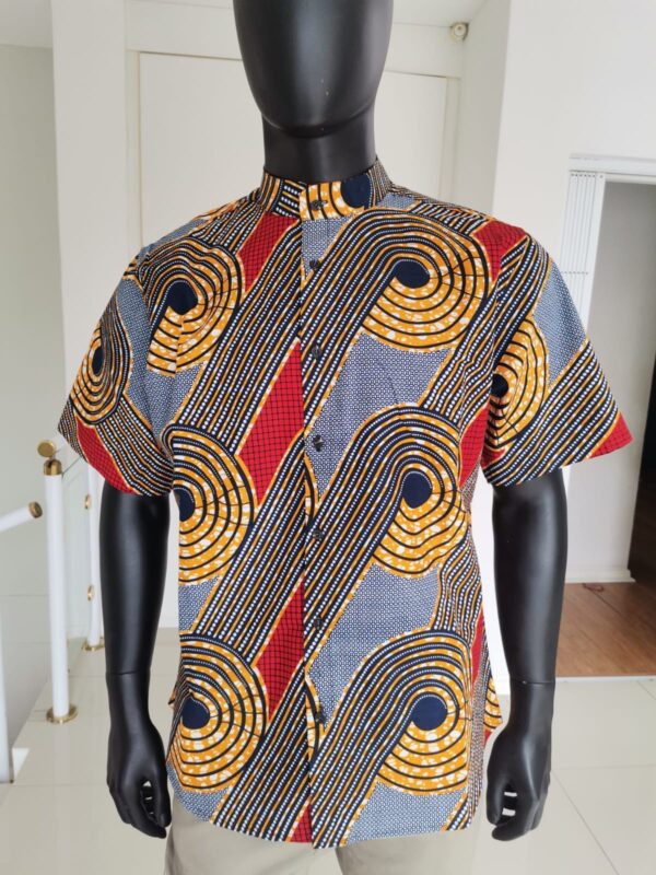 Tayo Shirt – Nile Blue Swirl Print