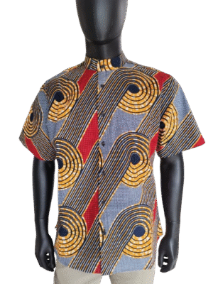 Tayo Shirt – Nile Blue Swirl Print