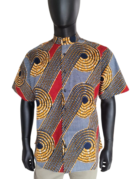 Tayo Shirt – Nile Blue Swirl Print