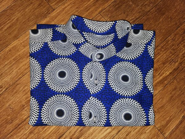 Tayo Shirt – Blue Spiral Print