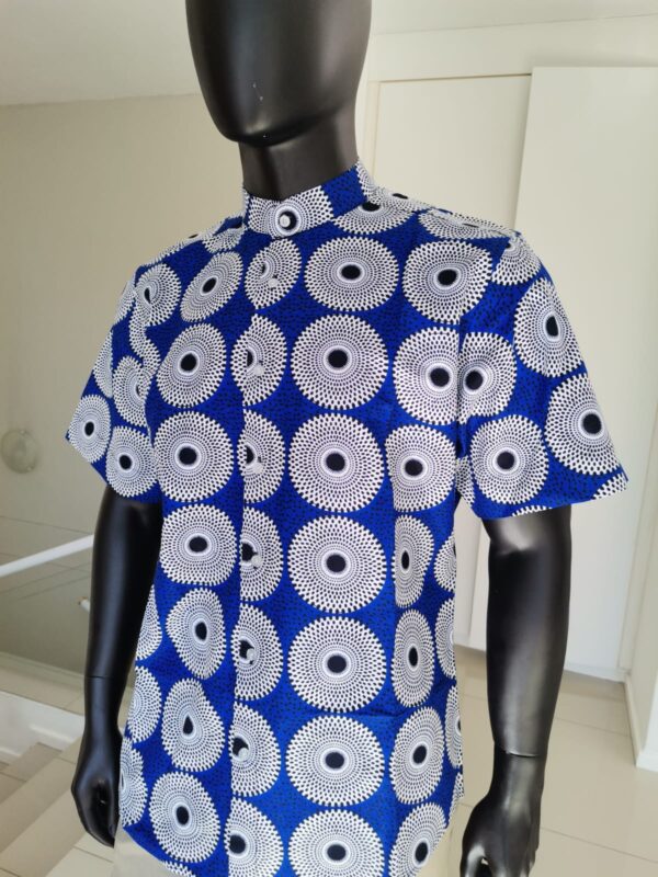 Tayo Shirt – Blue Spiral Print