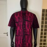 Adire Print Shirt - Pink