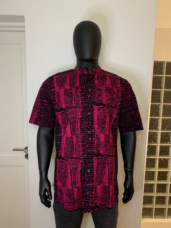 Adire Print Shirt - Pink