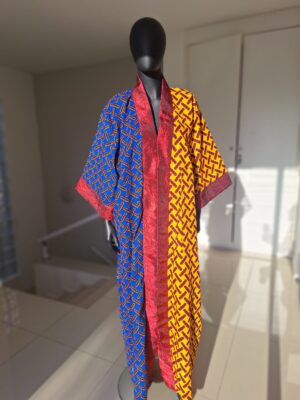 Ehlobo Mixed Print Bubu – Blue & Yellow Edition