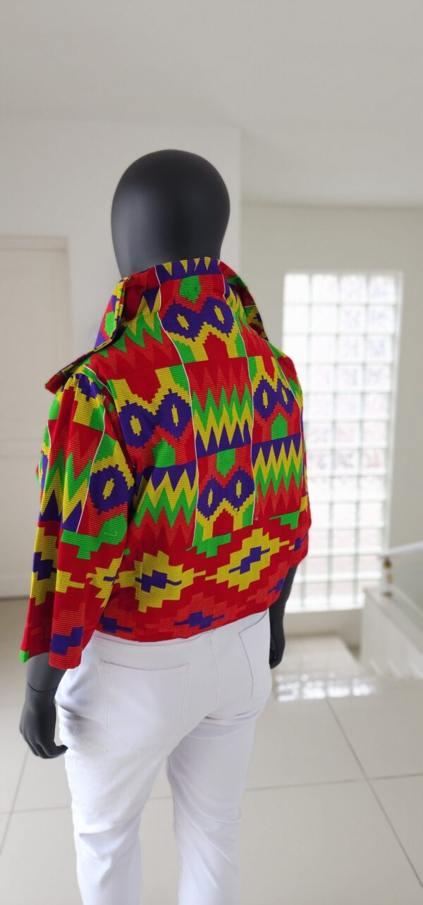 20250123_091441 Viva Edit – Red Kente Cropped Kimono Jacket