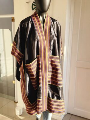 ÌBÍLẸ̀ COCOON COAT — ROYAL NOIR EDITION