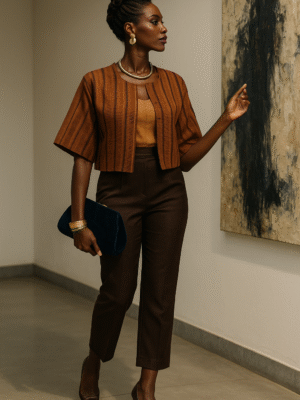 Burgundy Labyrinth Edition Silk Satin African Print