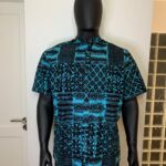 Tayo Shirt – Teal Adire Print