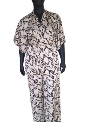 Pixel Maze Edition Silk Satin African Print